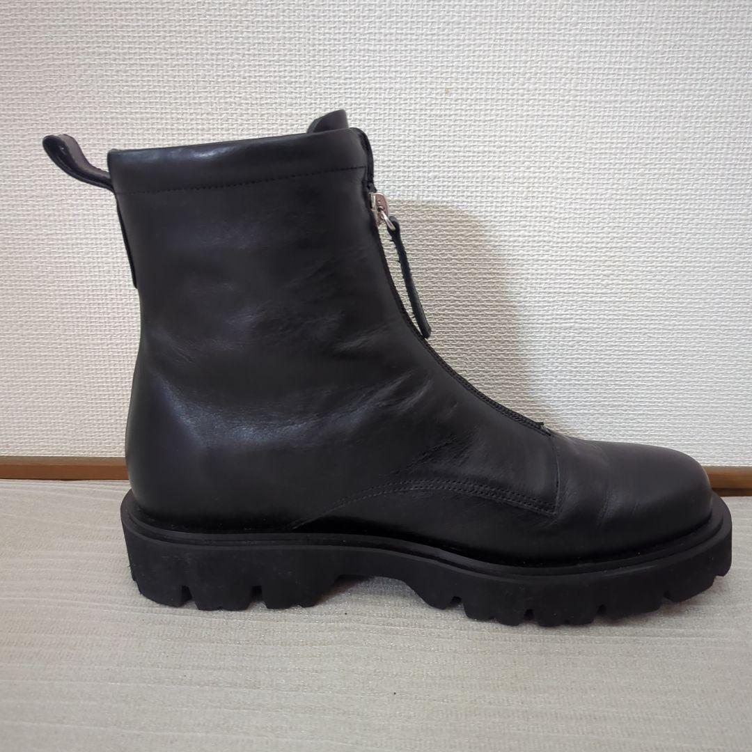 卑弥呼　レザー黒ブーツ　ジッパー付き　レディース