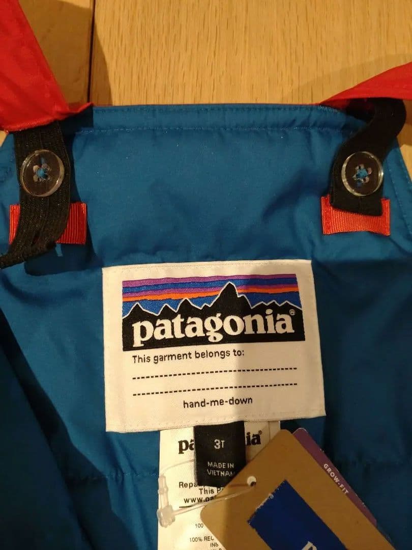 patagonia スノーウェア 子ども用 3T レッド/ネイビー