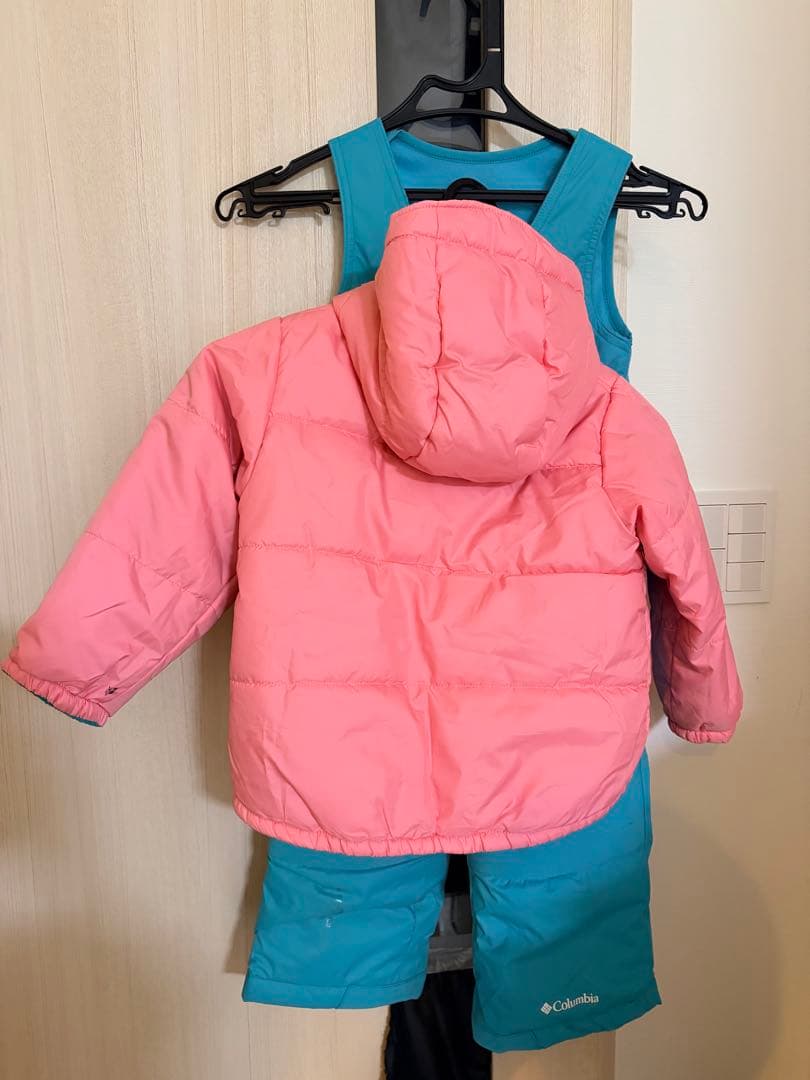 【匿名配送】Columbia スキーウェア 3Tリバーシブル 水色 ピンク
