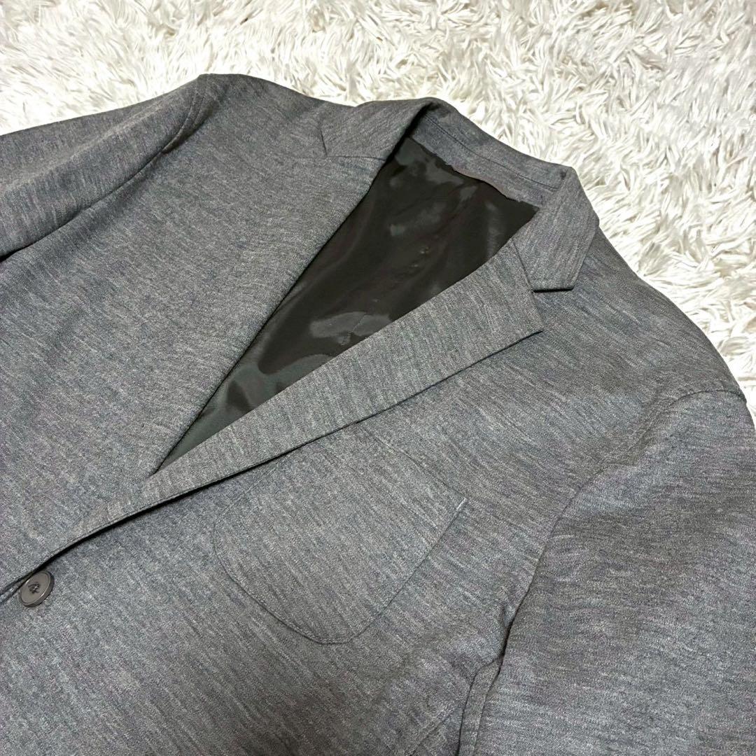 XL相当⭐️LACOSTE テーラードジャケット　伸縮性抜群　ウール グレー 50