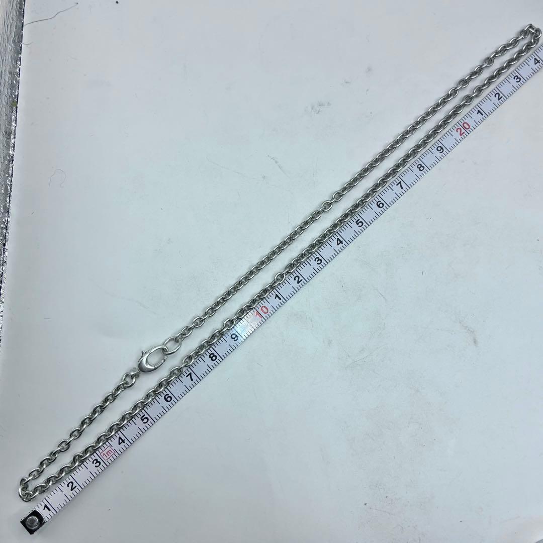 【美品】グッチ 50cm あずきチェーンのみ ネックレス シルバー　男女兼用