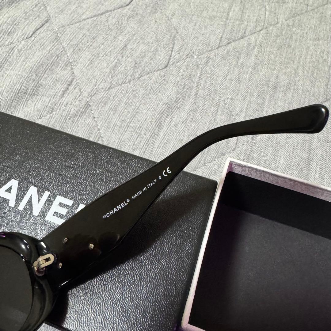 CHANEL カメリアココマークブラックサングラス