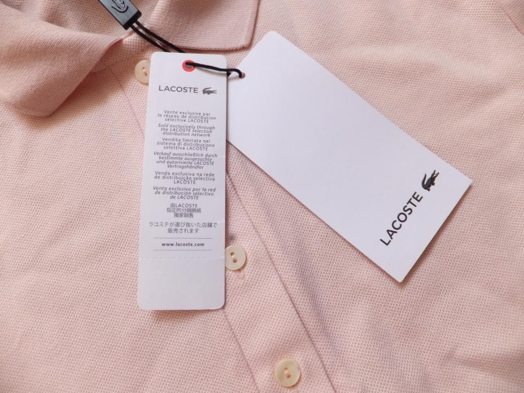 LACOSTEラコステのスリムフィット　ストレッチコットンピケポロ