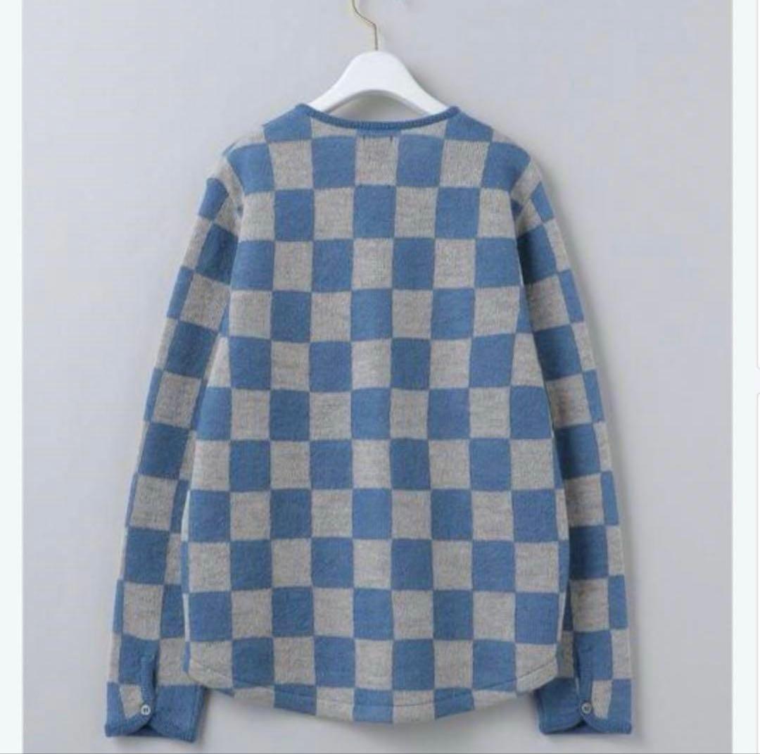 トップス BATONER x 6(ROKU) CHECKED CARDIGAN