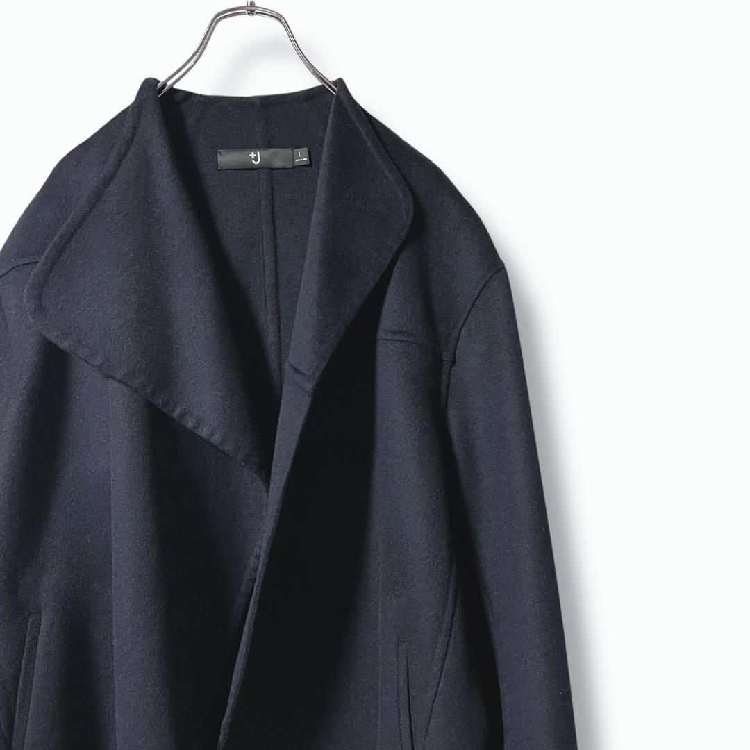 極美品❤️人気商品❤️UNIQLO +J カシミヤブレンドノーカラーコート L