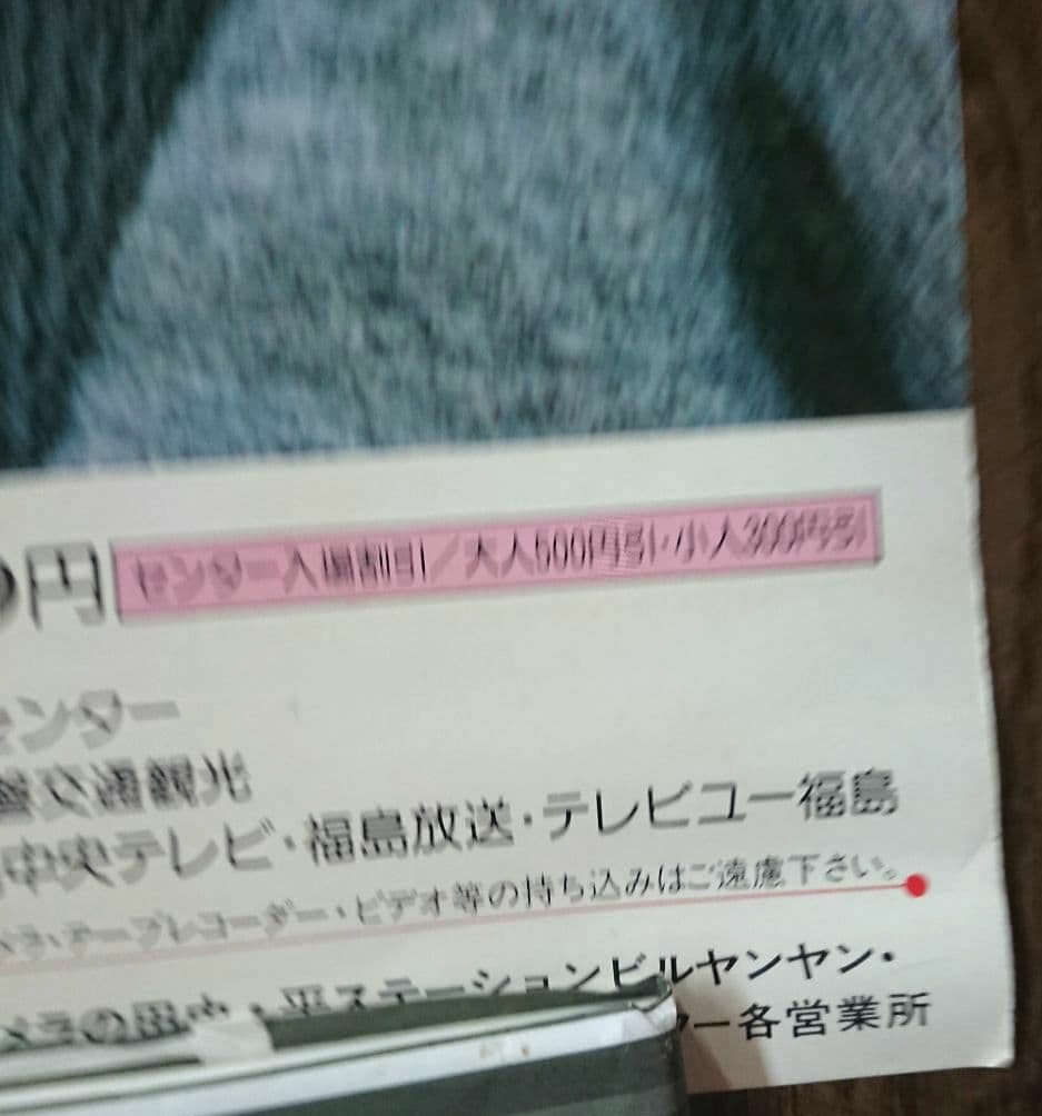 【非売品】中森明菜 86年 明菜ランド イン  ハワイアンセンター 告知ポスター