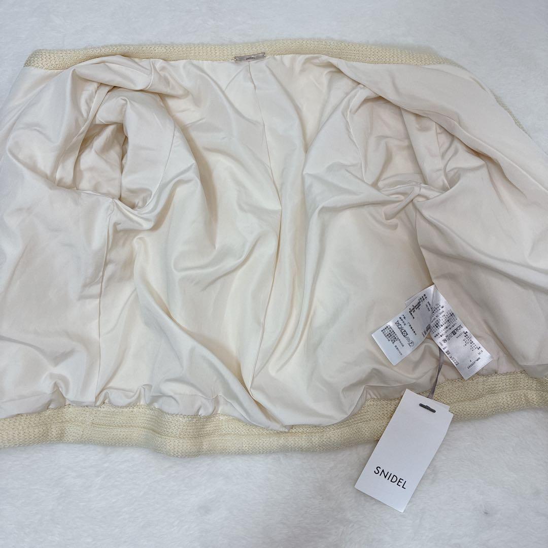極美品✨【SNIDEL】モヘヤニットジャケット 金ボタン 丈短 フリーサイズ
