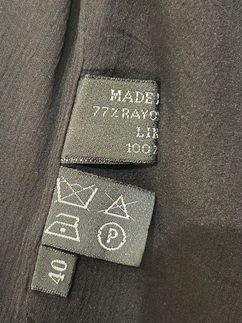 PRADA　シルク ブラック ノースリーブ ワンピース　40