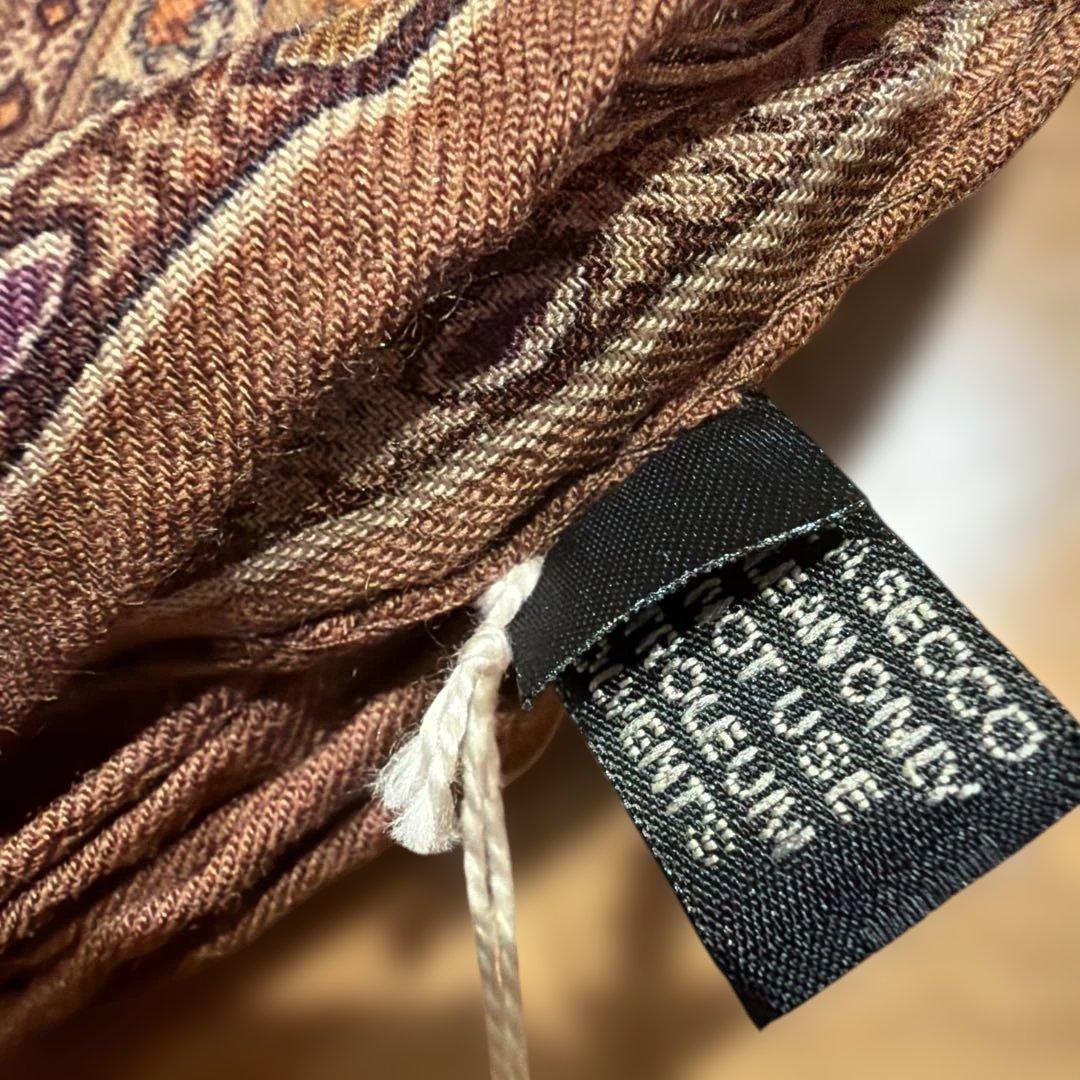 ETRO エトロ　ペイズリー柄 ストール　ブラウン　パープル