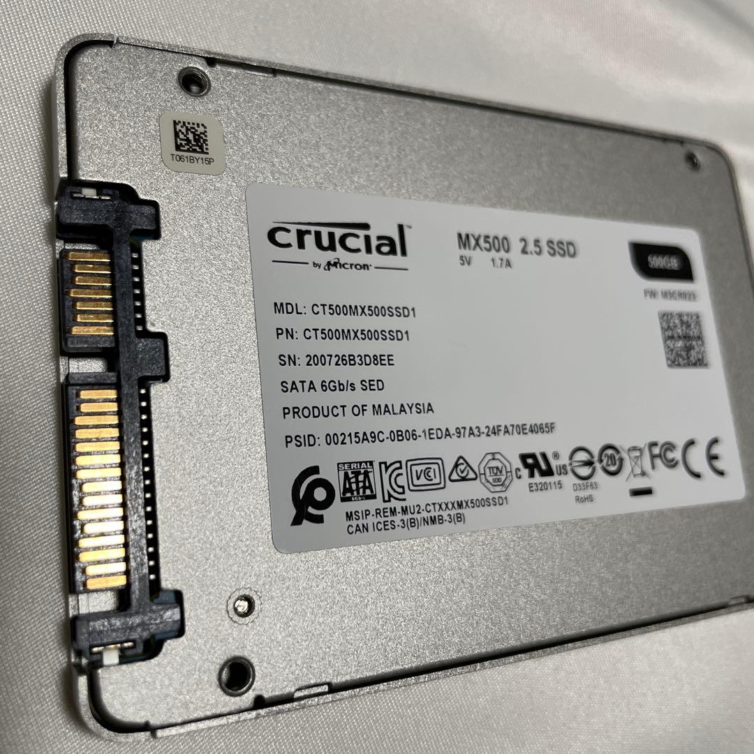 内蔵型SSD crucial MX500 CT500MX500SSD1 500GB SSD