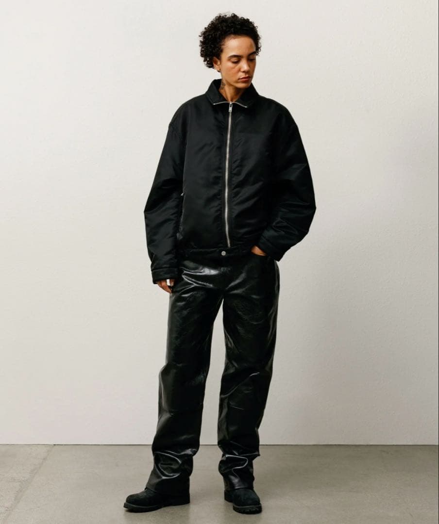 【人気】stussy PILE LINED ZIP JACKET 黒　ジャケット