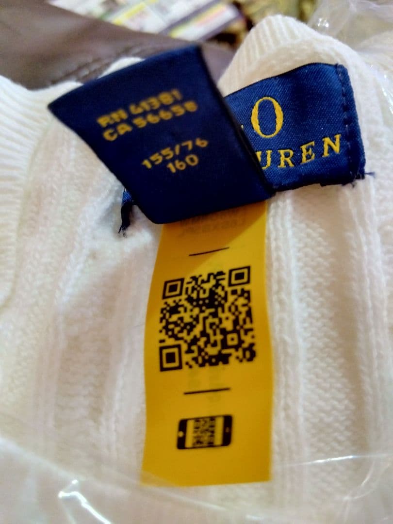 新品　ラルフローレン　RalphLauren ホワイトカーディガン