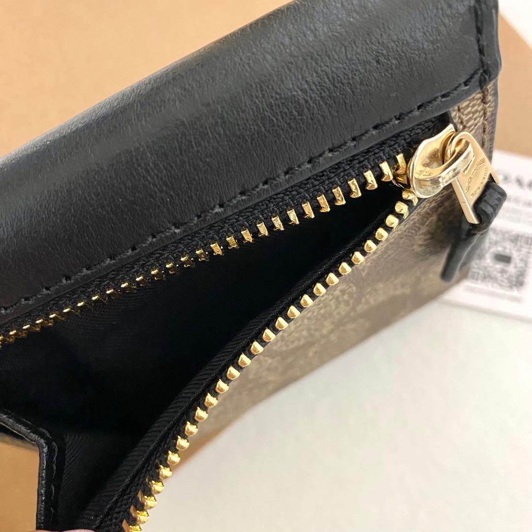 新品　正規品☆COACH(コーチ)折り財布　メンズ カーキ 三つ折り財布