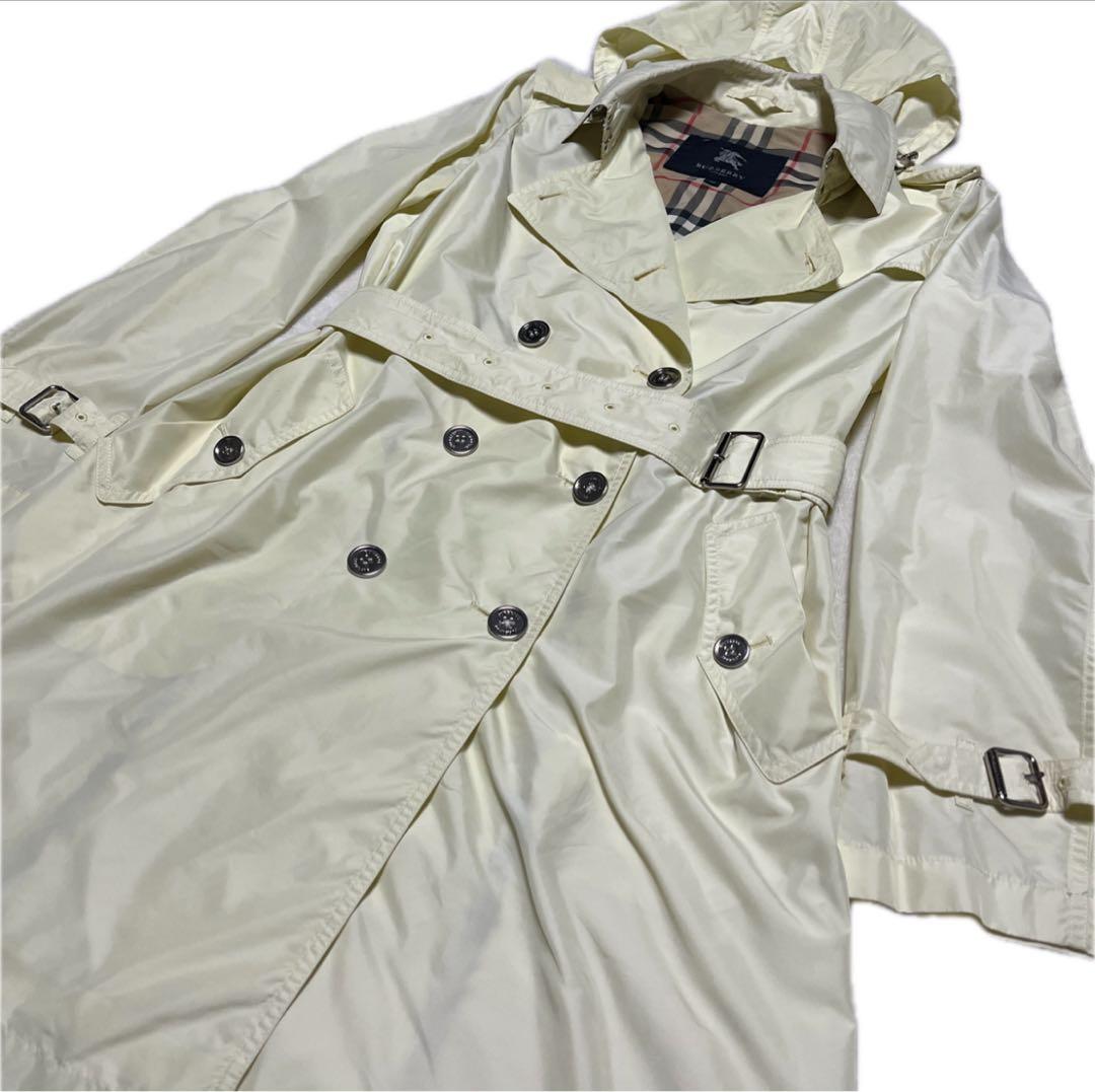 ★美品★BURBERRY LONDON★ナイロントレンチコート★40★イエロー★