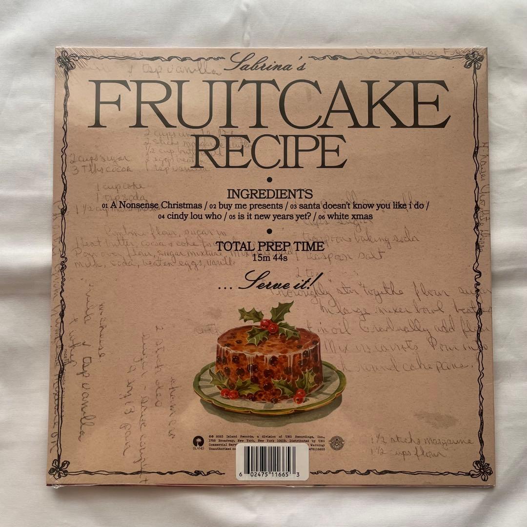 【新品】サブリナ Sabrina's Fruitcake Recipeレコード