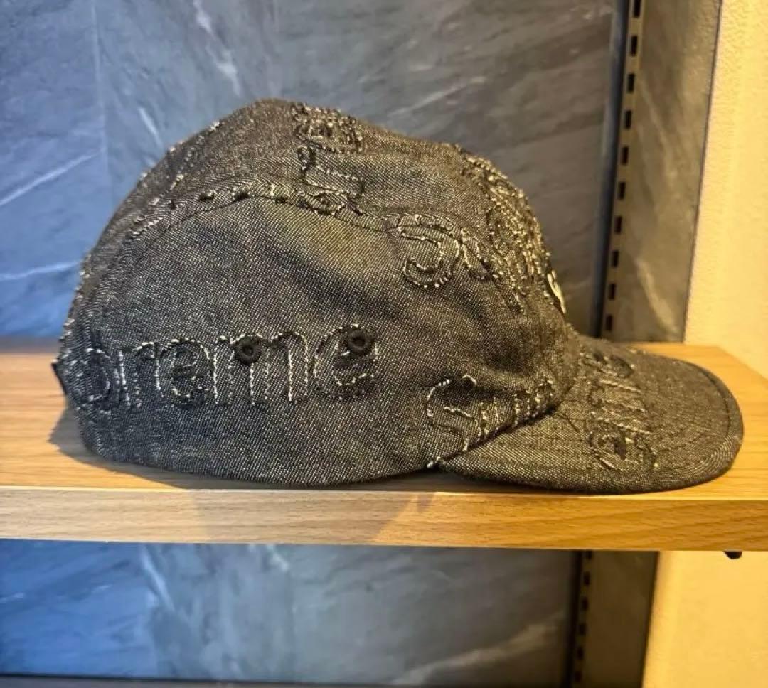 【正規品】Supreme Lasered Denim Camp Cap