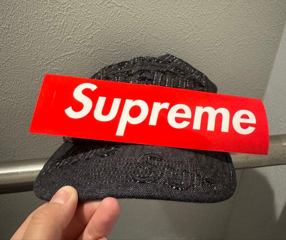 【正規品】Supreme Lasered Denim Camp Cap