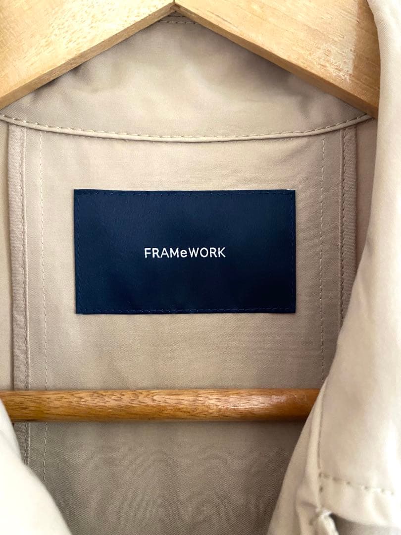 FRAMeWORK T/Cウェザーステンカラーコート ベーシック 36 美品