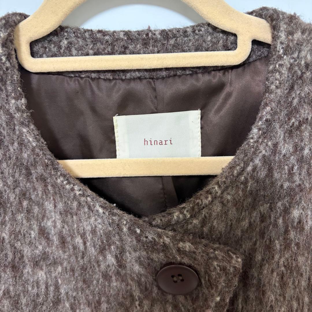 _.natsu._ ☺︎hinari ノーカラーシャギーロングコート
