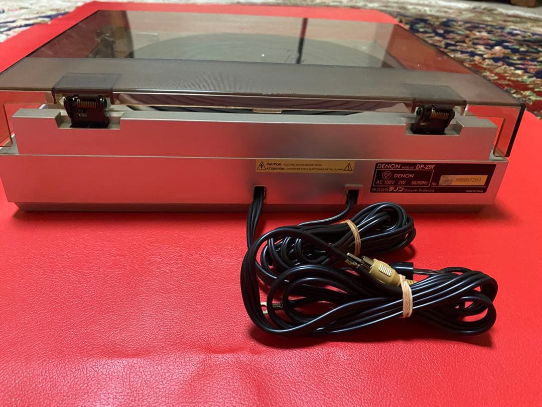 動作確認済、DENON デノン　DP-29F レコードプレーヤー　レコード付
