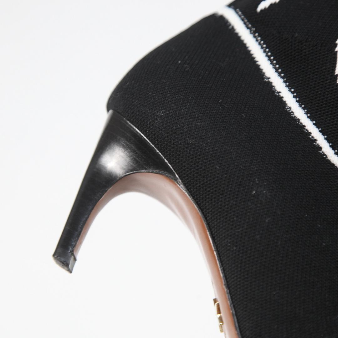 美品 Dior 2018年クルーズ ジャガードニット ウエスタンブーツ 39