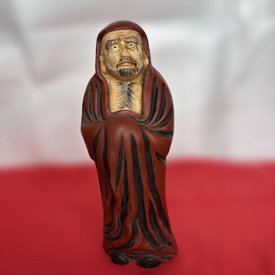 陶器製　達磨大師立像