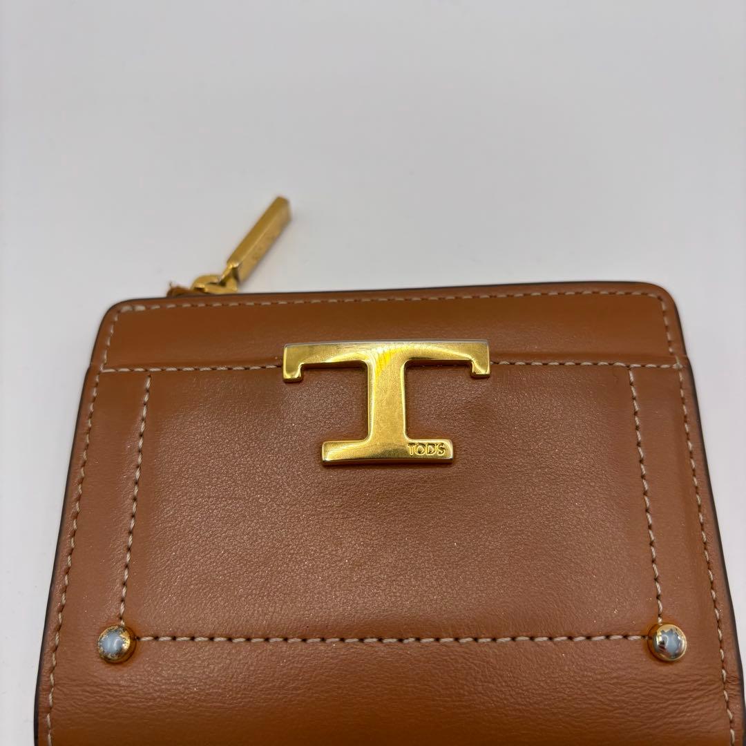 付属品　TOD'S タイムレス　二つ折り財布　ブラウン　キャメル　財布　トッズ