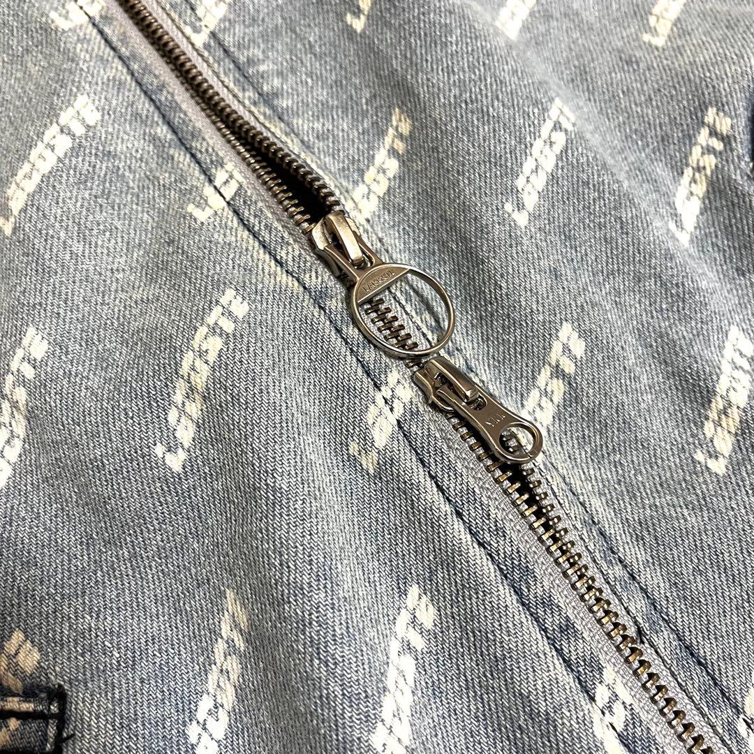 ダイ LACOSTE indigo denim swing top