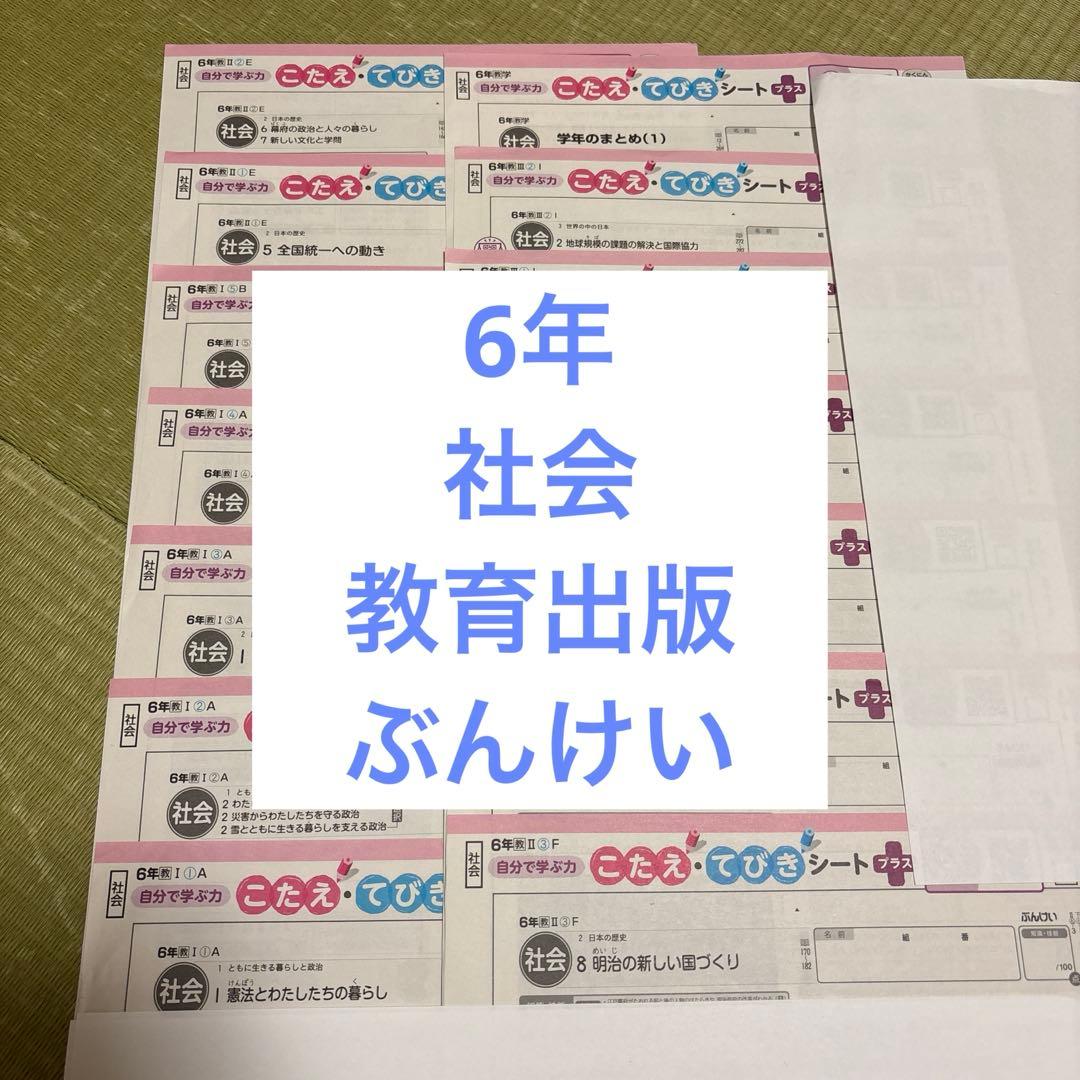ぶんけい カラーテスト 6年 社会 教育出版