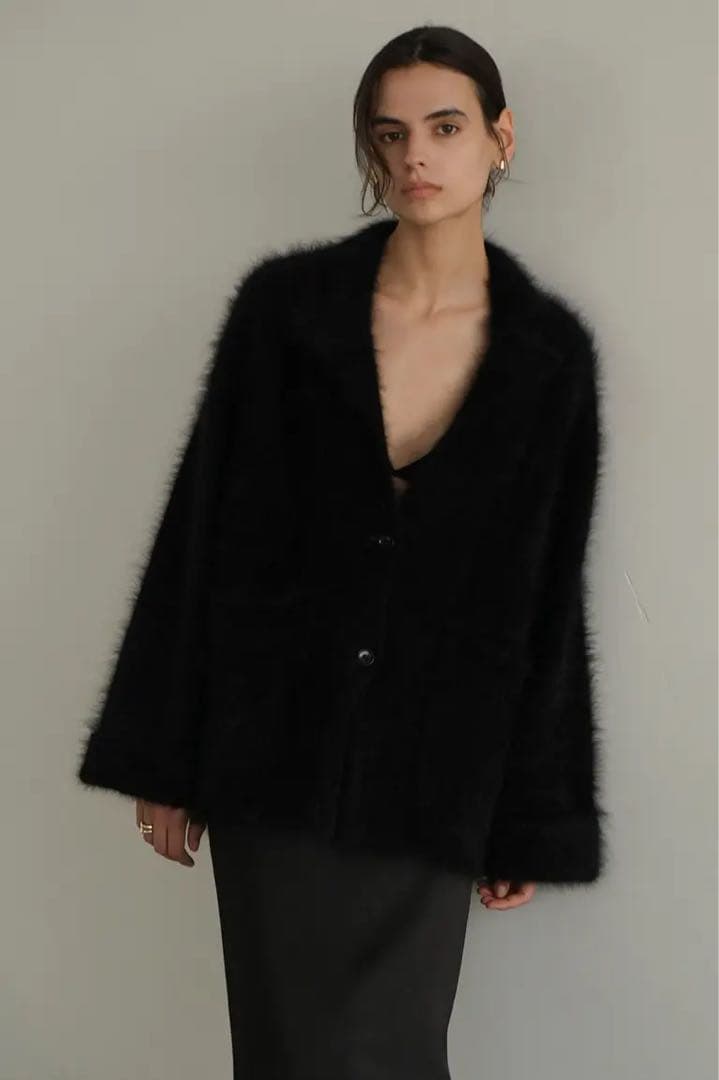 トップス CLANE ANGOLATAILORED KNITJACKET