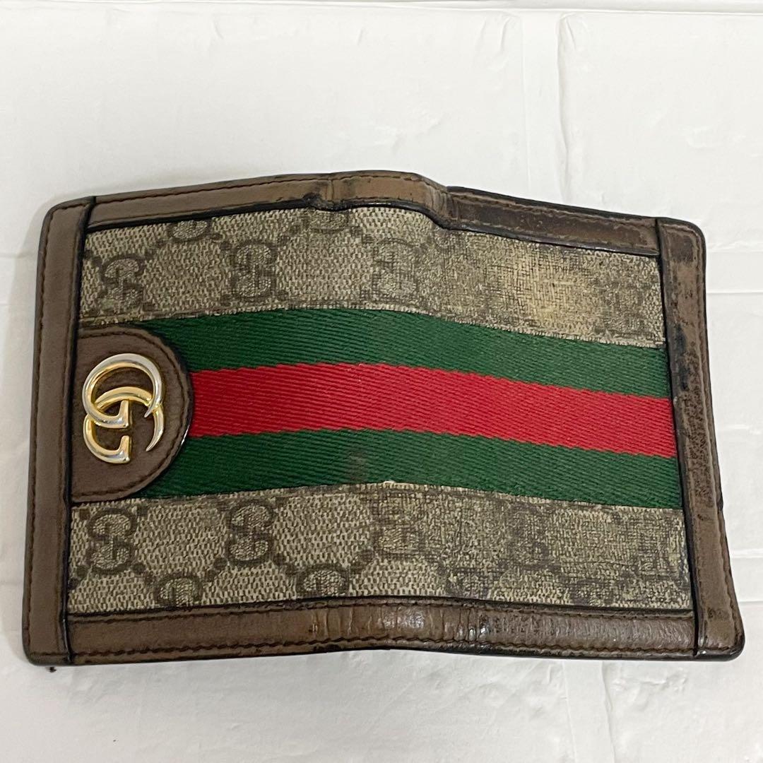 GUCCI オフィディア 二つ折り財布 シェリー マーモント GGスプリーム