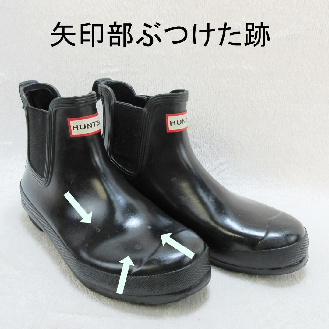 ✨ サイドゴア✨HUNTER ハンター レインハーフブーツ 黒 UK6
