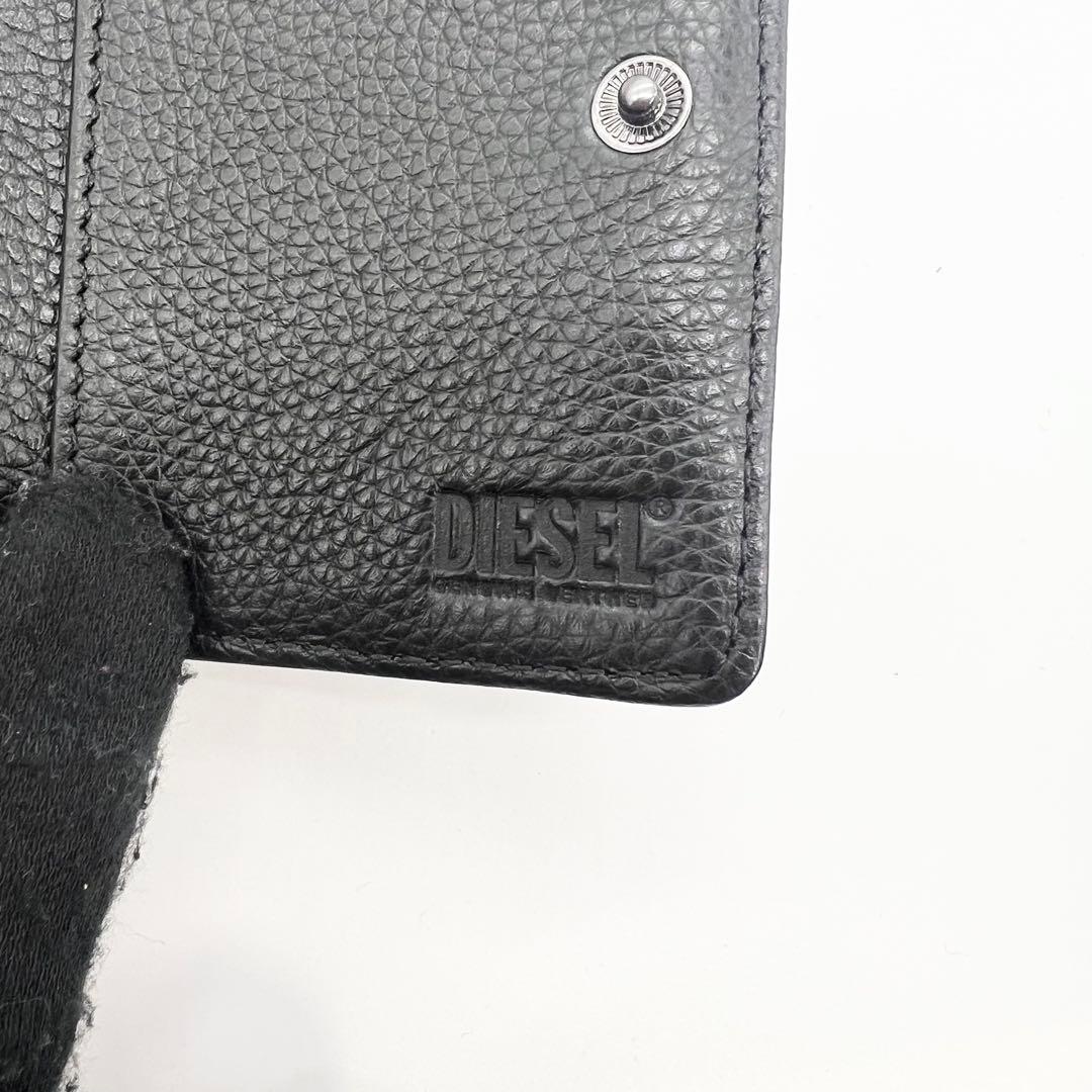 新品未使用✨DIESEL　三つ折り財布　ミニサイフ　レザー　ブラック　正規品