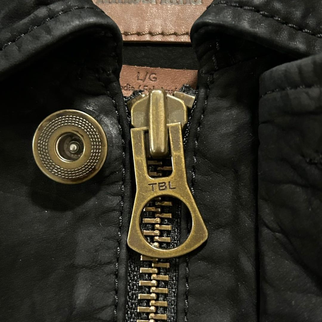 美品 Timberland オールレザー A-2 短丈 レザーJKT