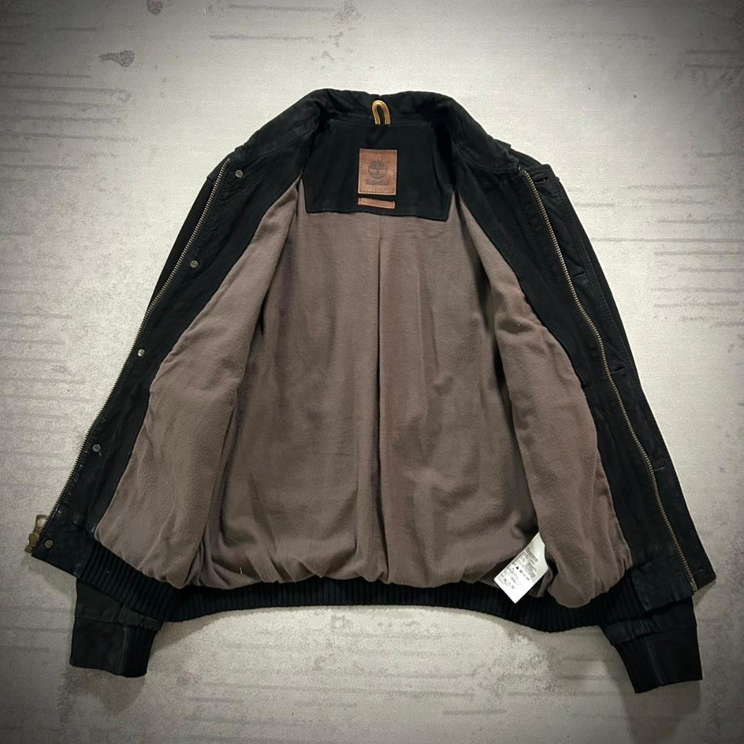 美品 Timberland オールレザー A-2 短丈 レザーJKT