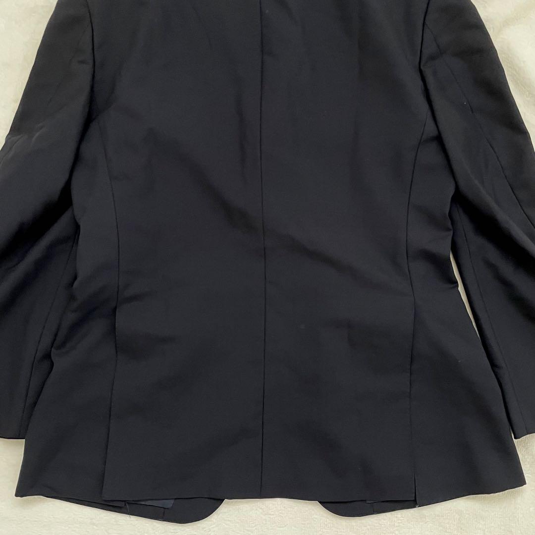 美品 BURBERRYS 紺ブレザー モヘア混 金ボタン 2B 大きいサイズ