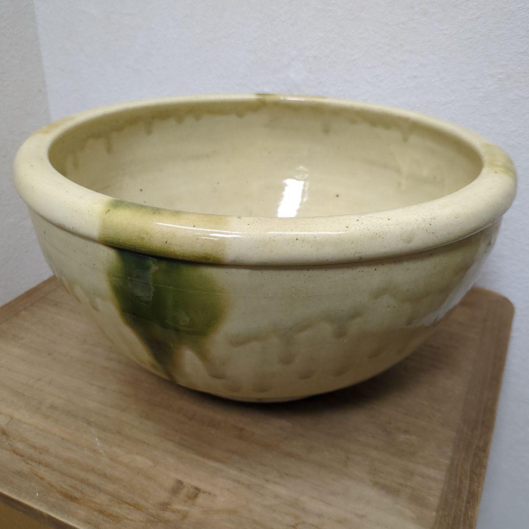 骨董　黄瀬戸　美濃焼　鉢　水鉢　器　陶器　睡蓮鉢　こね鉢