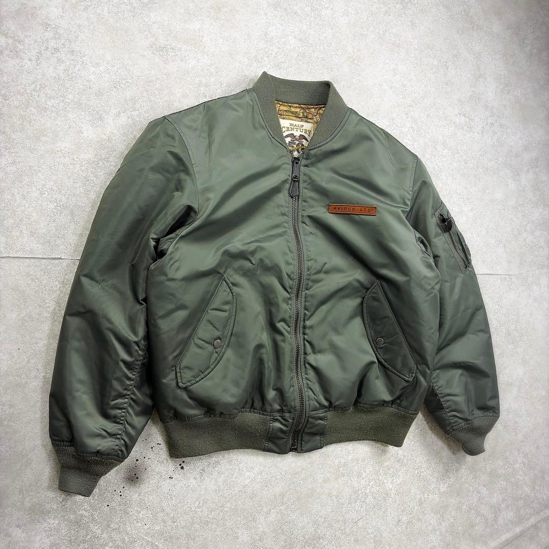 希少　50周年限定　AVIREX 【XXL】MA-1 コマーシャルロゴ　地図裏地
