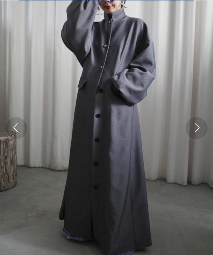 2WAY HERRINGBONE JACKET DRESS ブラック M