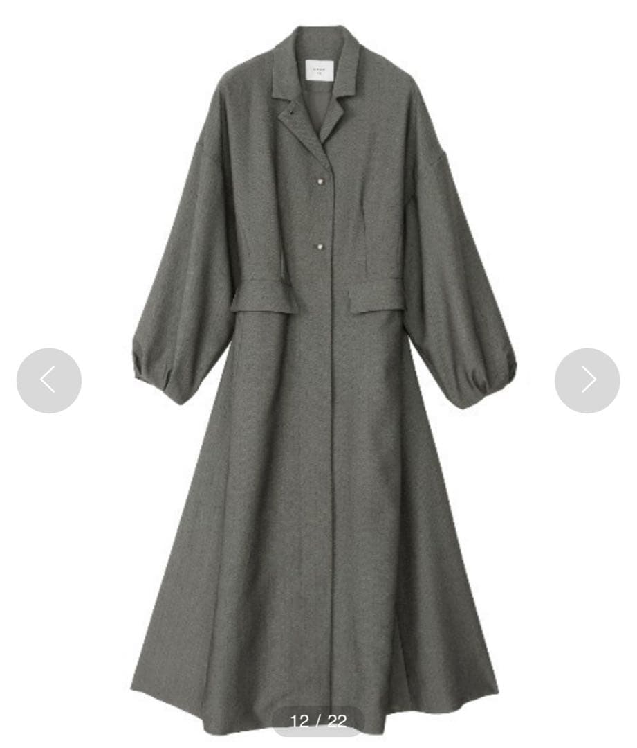2WAY HERRINGBONE JACKET DRESS ブラック M