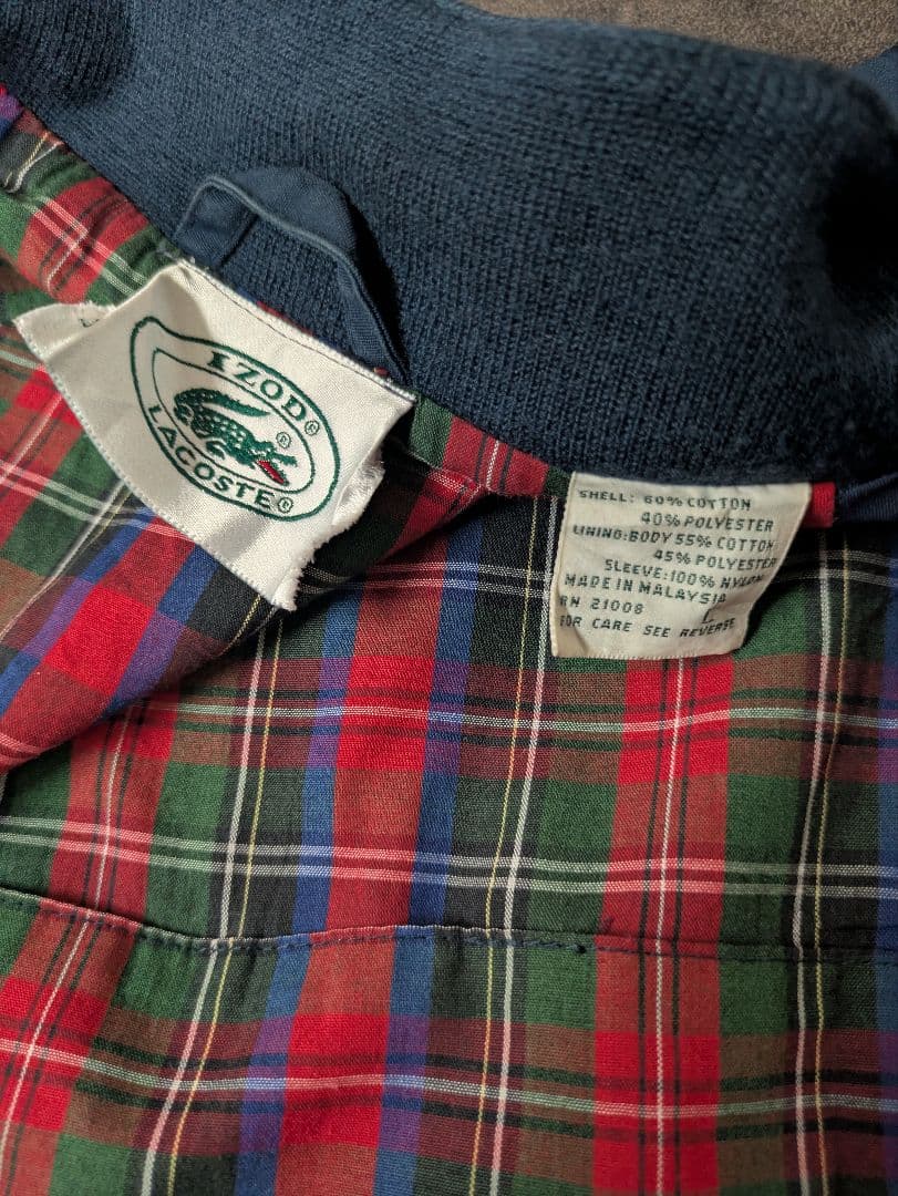 IZODLACOSTE ラコステ スウィングトップハリントンジャケット 紺 L