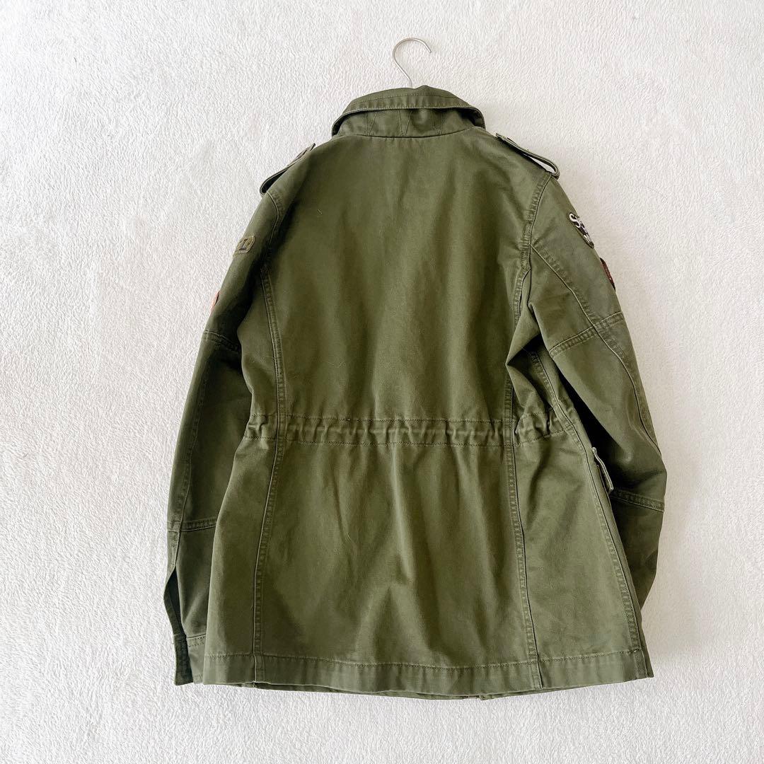 美品★DIESEL★ミリタリージャケット ワッペン カーキ y2k M相当