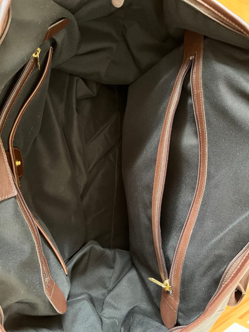 COACH コーチ　ブラウン　レザーボストンバッグ　ショルダーベルト付き