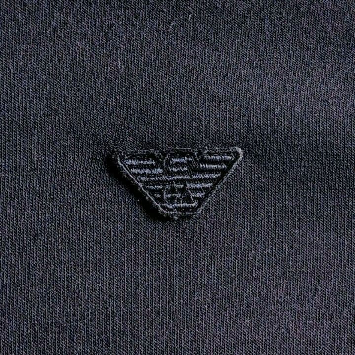 美品 エンポリオアルマーニ 裏ボア スタンドカラー ジャケット 濃紺 グレー