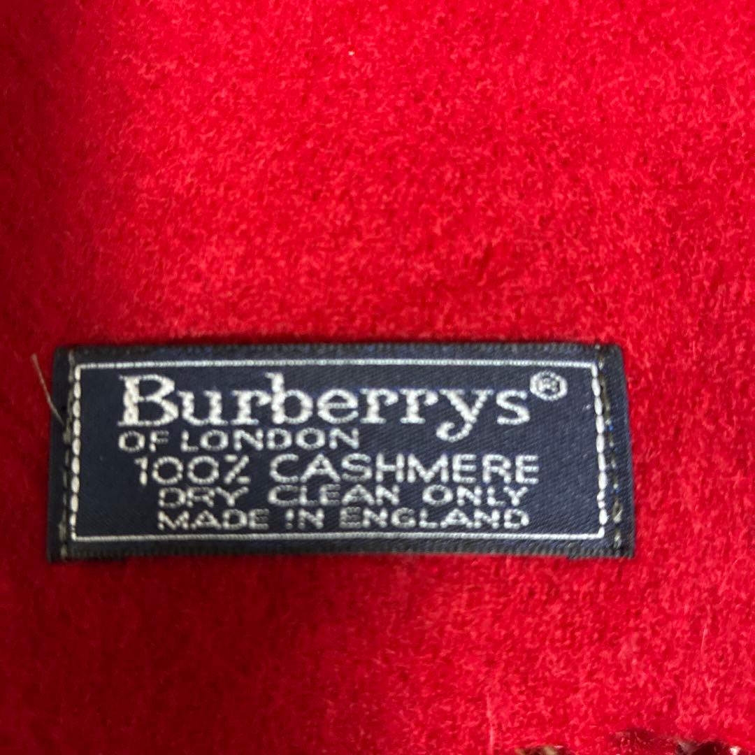 Burberrys 100%カシミヤ マフラー 赤
