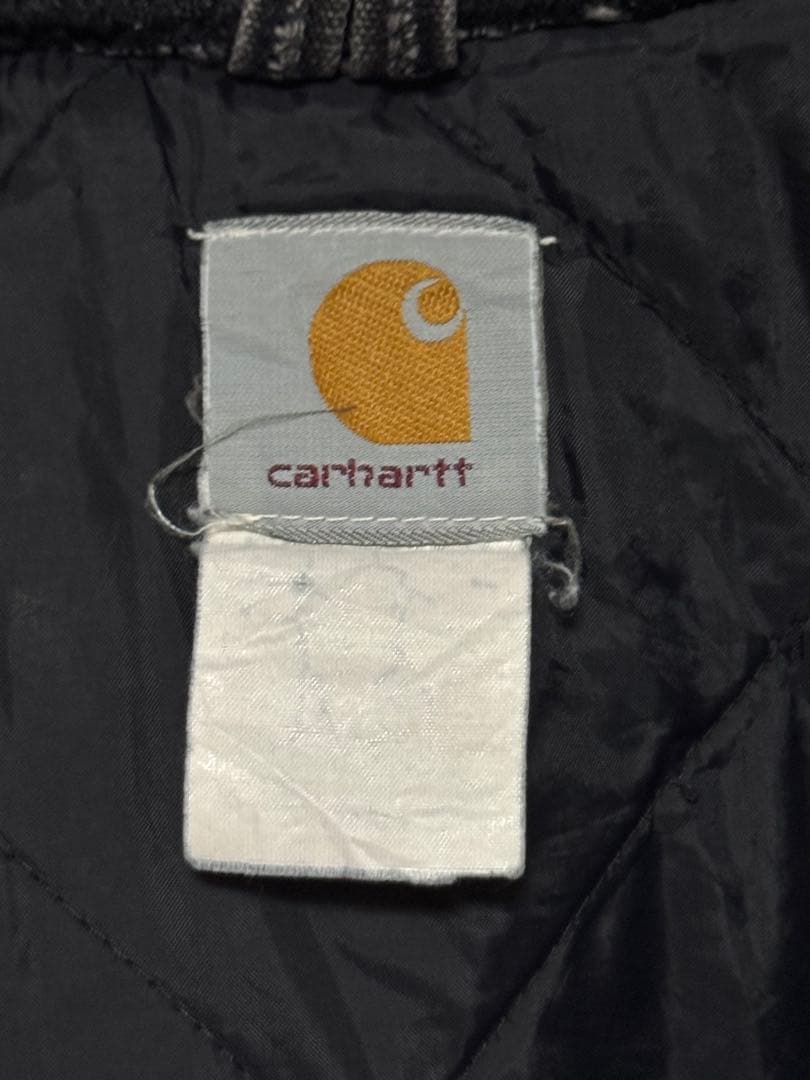 90s Carhartt カーハート ダックベスト 腰ゴム ブラック