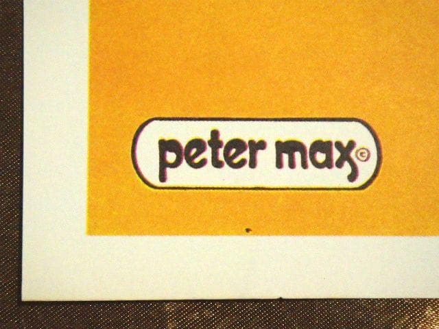 レア【1970年代】ピーターマックス ピースマーク＆鳩 ポスター