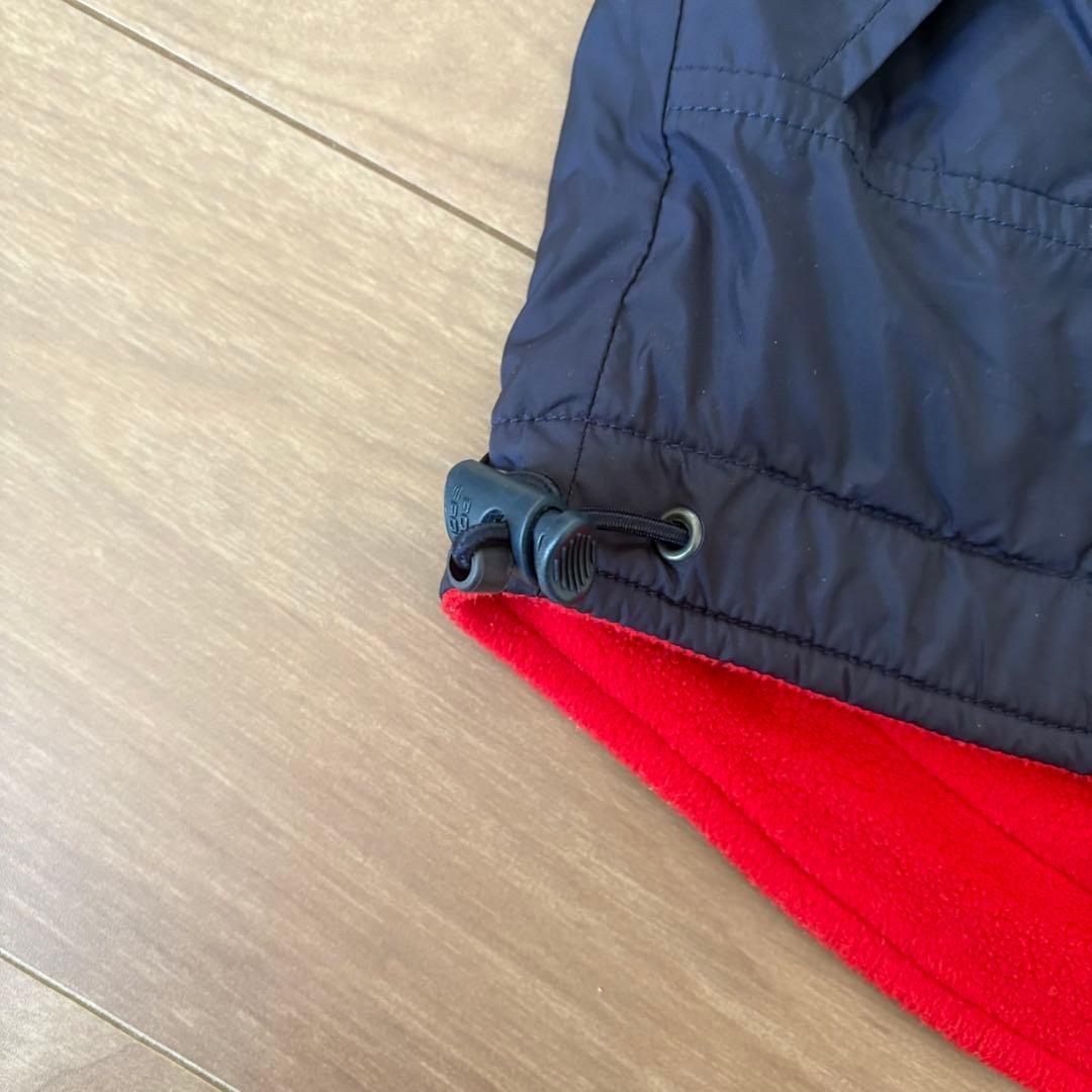 90s POLO SPORTSリバーシブル ベスト ネイビー/レッド フリース