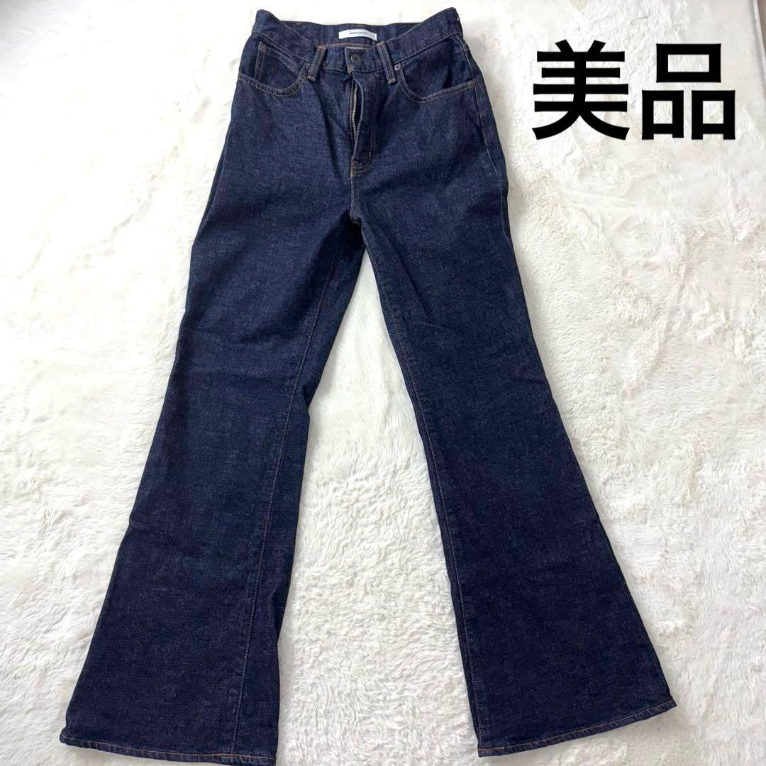 美品 MOUSSY MVS FLARE ブーツカット フレアデニム 25 M