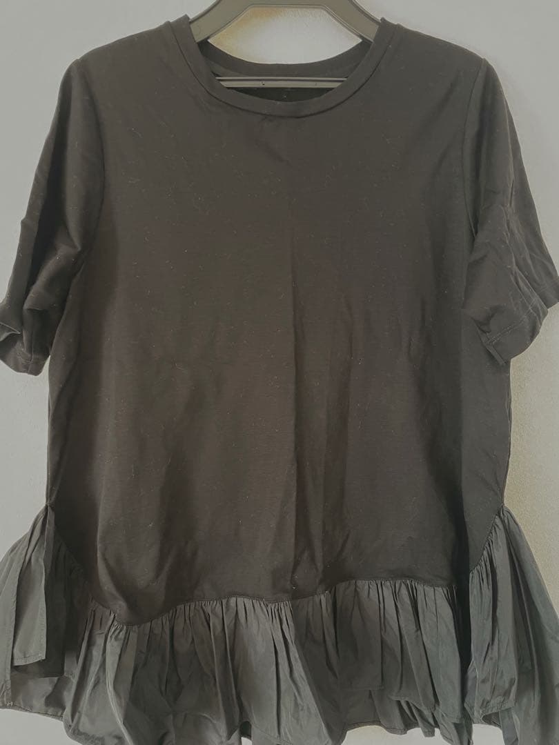 ビアズリー　ギャザーペプラムTee 手洗い可　半袖